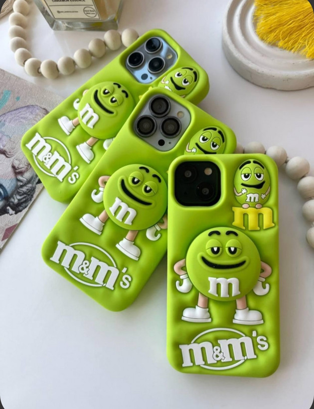 قاب آیفون ۱۳ نرمال ، فانتزی برجسته قابل شستشو سیلیکنی عروسکی iphone 13 normal
