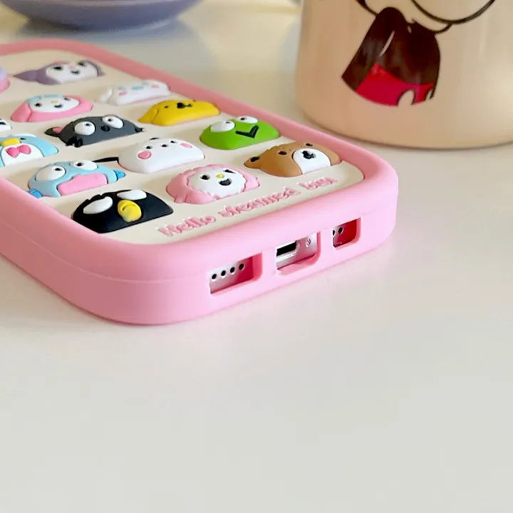 قاب آیفون 13 پرو مکس و 12 پرو مکس مشترک iPhone 13 Pro Max 12 Pro Max طرح سهبعدی Hello Steamed Bun کیفیت اصلی قابل شستشو با ۱ سال ضمانت رنگ