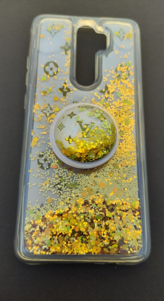 کاور آکواریومی شیائومی نوت 8 پرو طرح LV با مایع و اکلیل طلایی