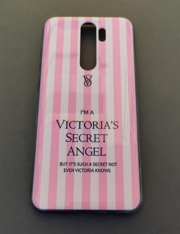 کاور طرح Victoria’s Secret برای گوشی شیائومی نوت 8 پرو رنگ صورتی و سفید