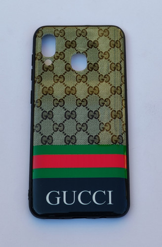 کاور لاکچری سامسونگ A20 و A30 طرح برند گوچی با چاپ رنگ ثابت و سطح براق