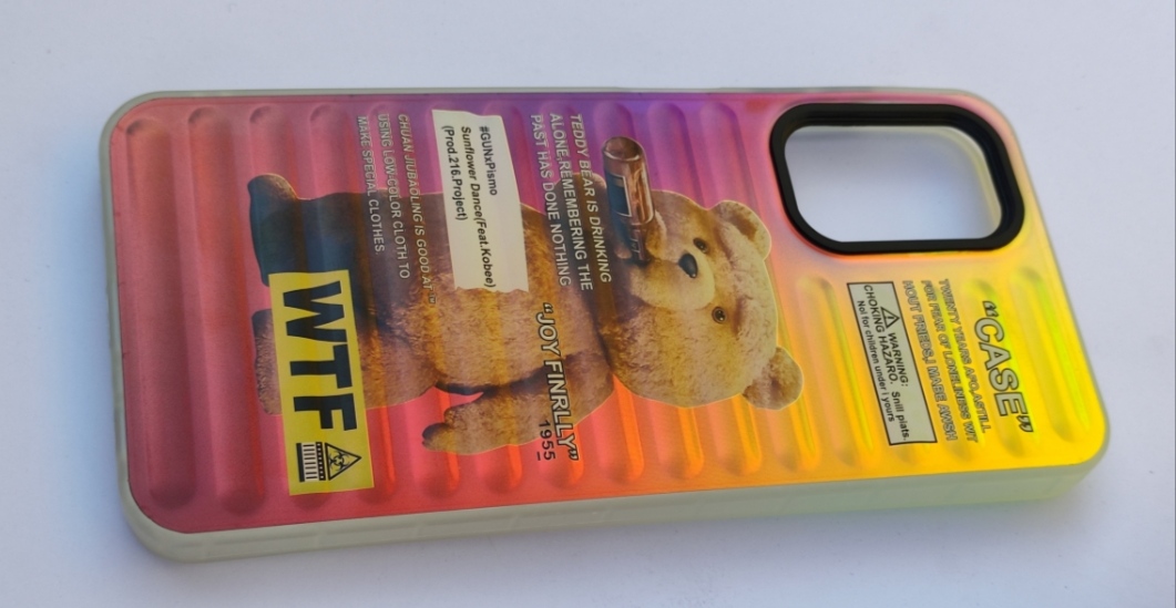 کاور هولوگرامی یانگ کیت طرح خرس تدی مناسب سامسونگ A13 و A23 با سطح براق و رنگهای متغیر