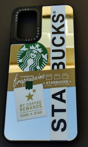 کاور آینهای طرح استارباکس مخصوص سامسونگ A13 و A23 با سطح براق و طراحی خاص