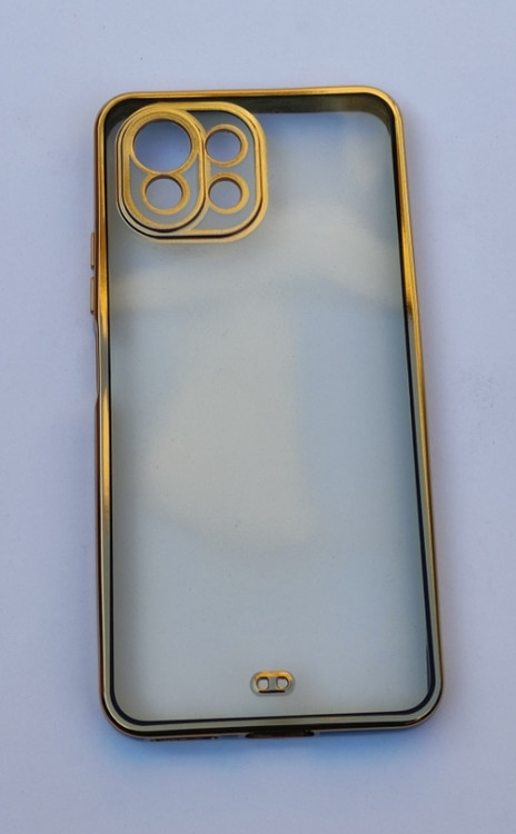 کاور شفاف دور طلایی مدل My Case مخصوص گوشی شیائومی Mi 11 Lite