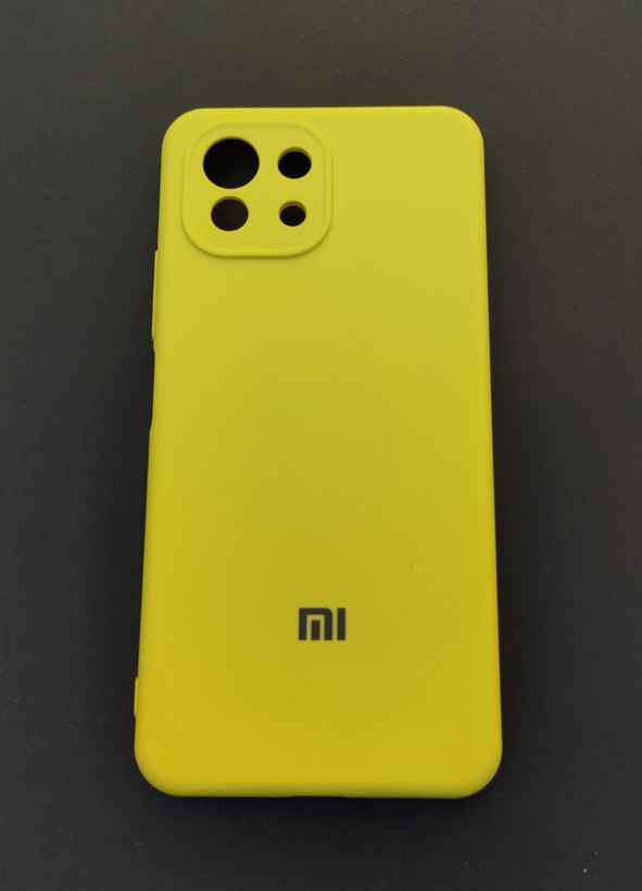 کاور My Case پشت سفید با فریم طلایی مخصوص Mi 11 Lite همراه با قاب سیلیکونی رایگان