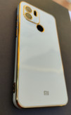 کاور My Case پشت سفید با فریم طلایی مخصوص Mi 11 Lite همراه با قاب سیلیکونی رایگان