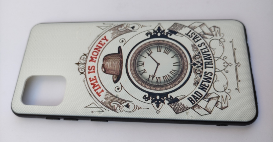 کاور نازک و سبک سامسونگ A31 طرح ساعت و نوشته