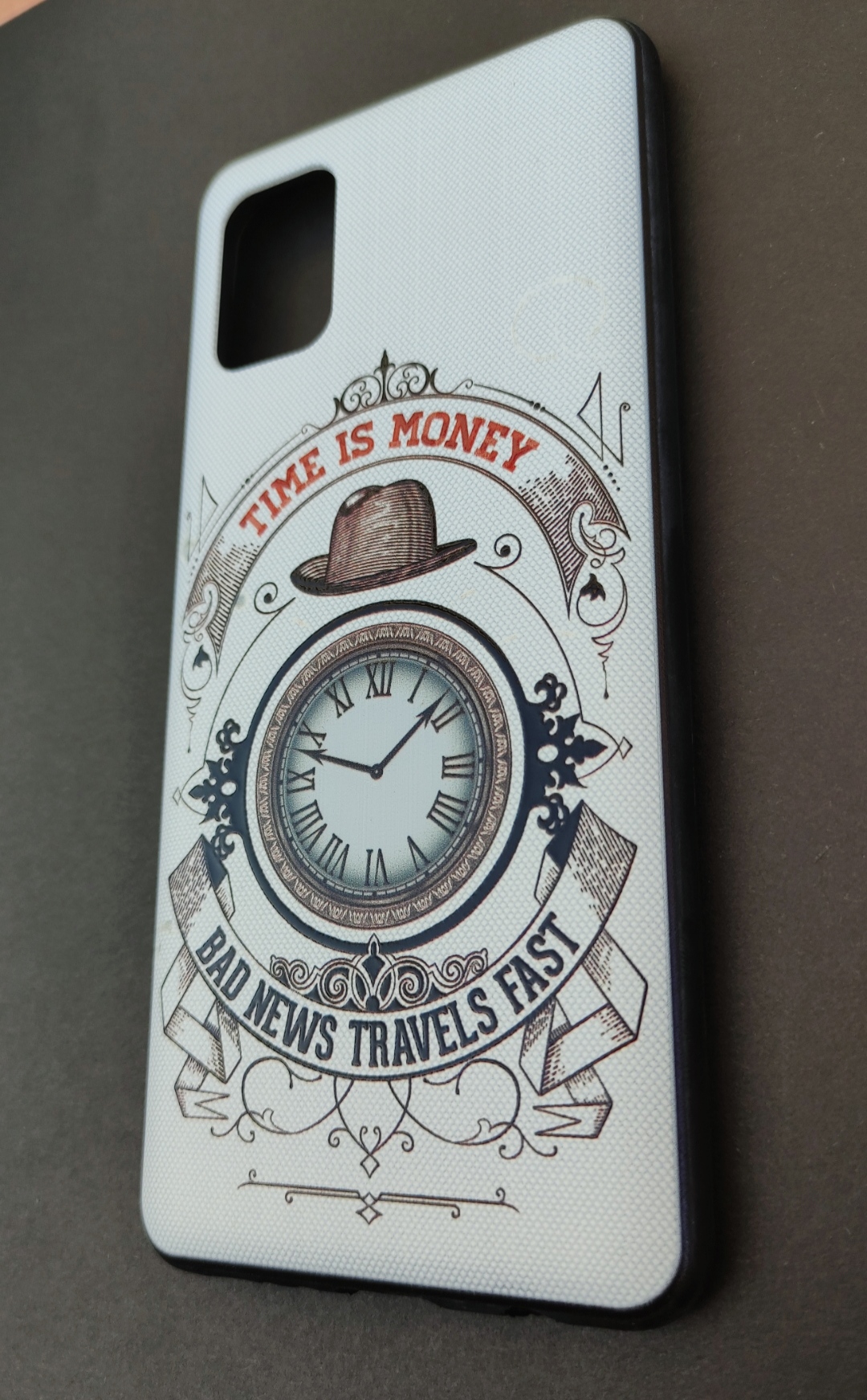 کاور نازک و سبک سامسونگ A31 طرح ساعت و نوشته