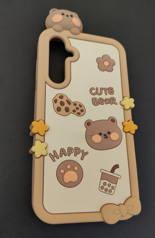 قاب گوشی طرح خرس فانتزی Cute Bear سهبعدی سیلیکونی | ضد ضربه و فانتزی دخترانه مناسب گوشی سامسونگ A25