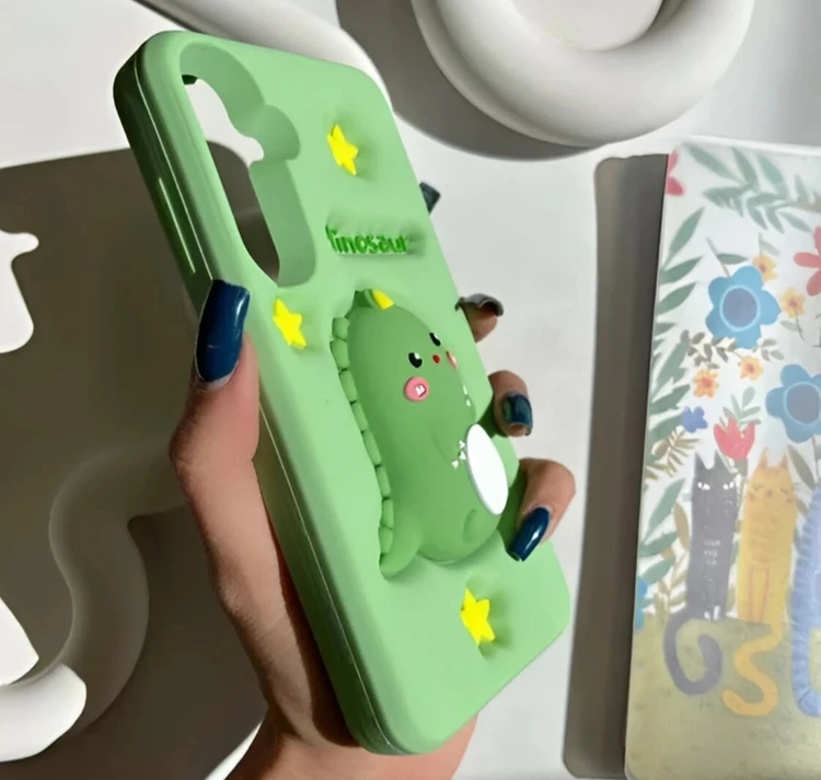 کاور دایناسور A25، قاب فانتزی آویزدار سامسونگ، کاور عروسکی دخترانه A25، قاب سه‌بعدی نرم