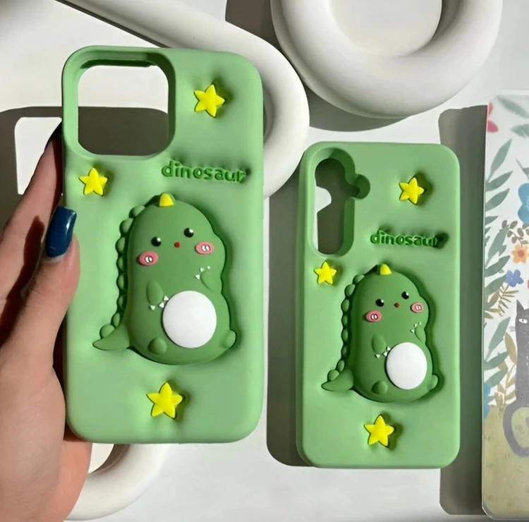 کاور دایناسور A25، قاب فانتزی آویزدار سامسونگ، کاور عروسکی دخترانه A25، قاب سه‌بعدی نرم