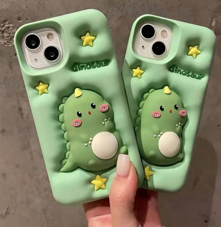 کاور دایناسور A25، قاب فانتزی آویزدار سامسونگ، کاور عروسکی دخترانه A25، قاب سه‌بعدی نرم