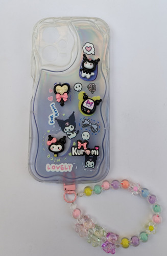 کاور هلوکیتی Note 12، قاب آویزدار Note12، کاور فانتزی شیائومی آویز دار Alt: کاور آویزدار Xiaomi Note 12 5G با عروسکهای کرومی و هلوکیتی و مهره رنگی