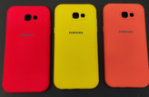 پک سه عددی کاور سیلیکونی Samsung A7 2016 رنگ زرد، قرمز و نارنجی