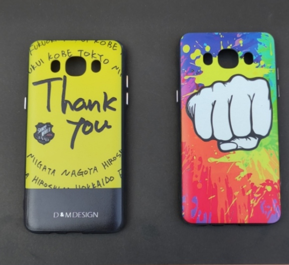 پک دو عددی کاور Samsung J3 2016 شامل طرح زرد thank you و طرح رنگی