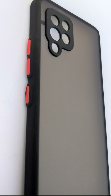 کاور مات سامسونگ A42 دور مشکی با محافظ لنز