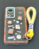 کاور شفاف Xiaomi Mi 12T Pro با عروسک خرس بیسکوییت برجسته و آویز زرد
