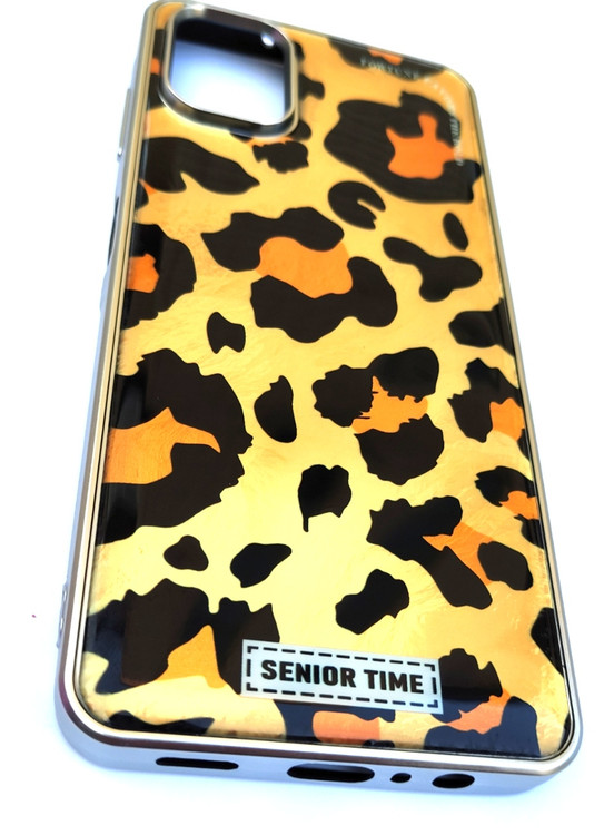 کاور براق طلایی سامسونگ طرح پلنگی samsung A55