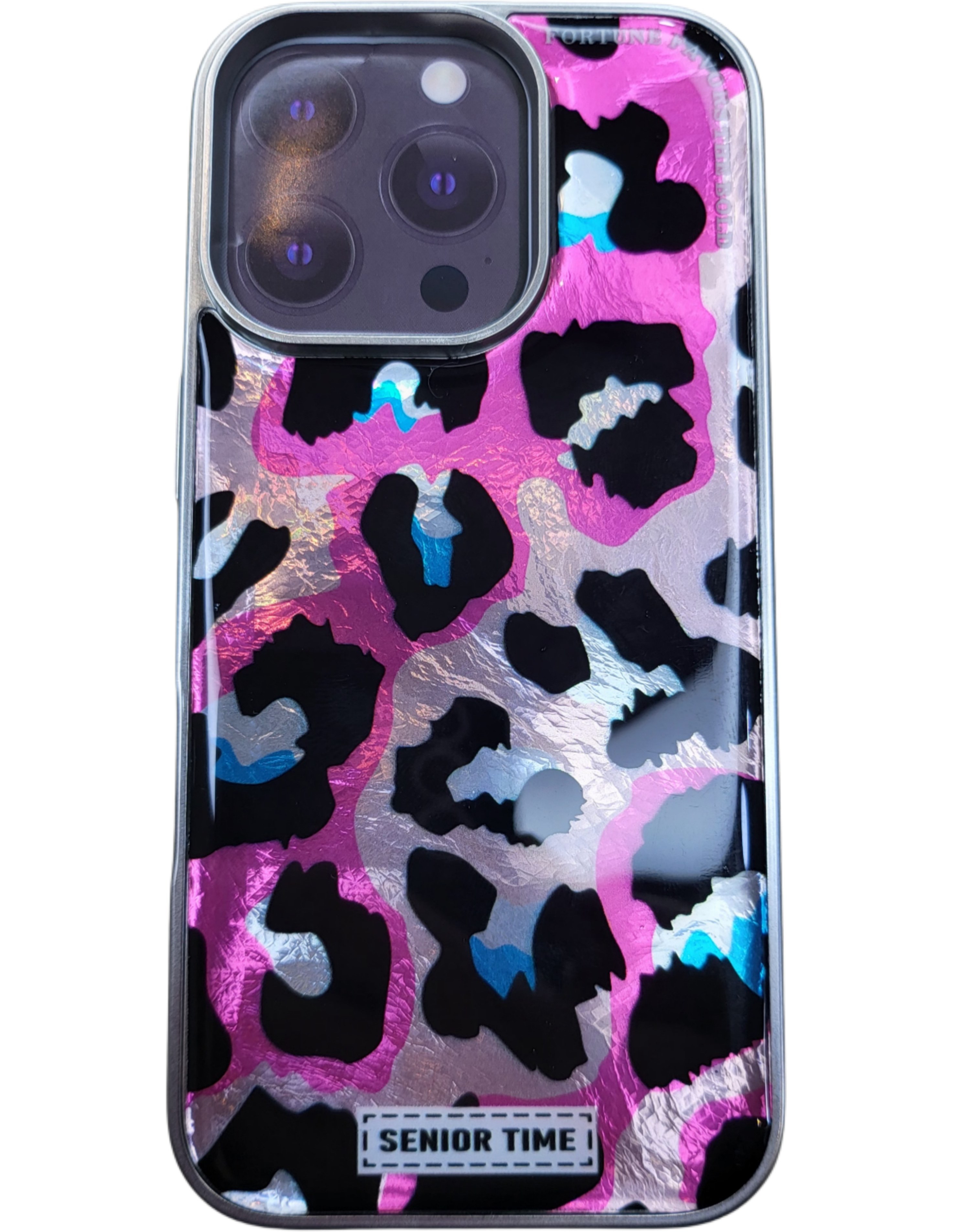 کاور ماربل طرح پلنگی سیلور صورتی سامسونگ s23 fe