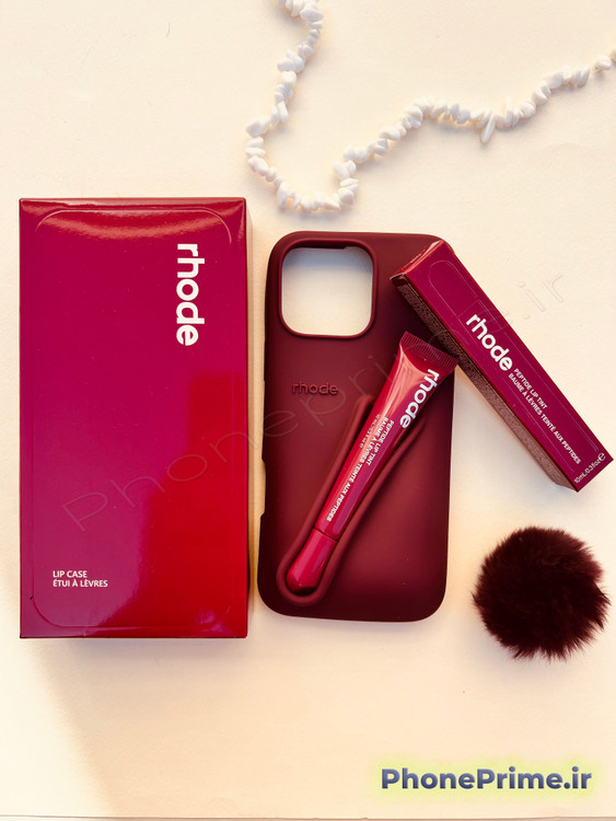 کاور رژ لب دار و لیپ گلس دار rhode آیفون 14 پرومکس و آیفون 15 پرومکس اصلی