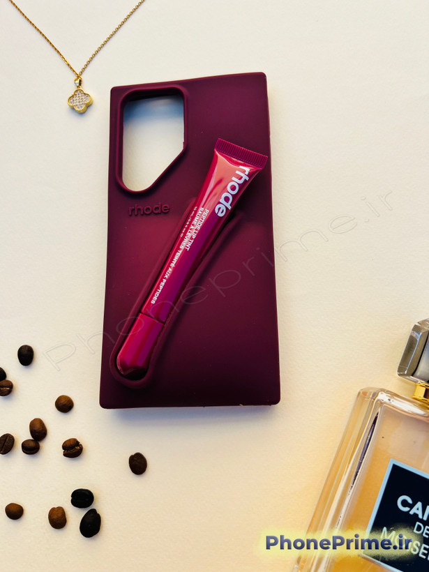 قاب اختصاصی سامسونگ Galaxy S24 Ultra مدل Rhode به همراه لیپ گلس اصل
