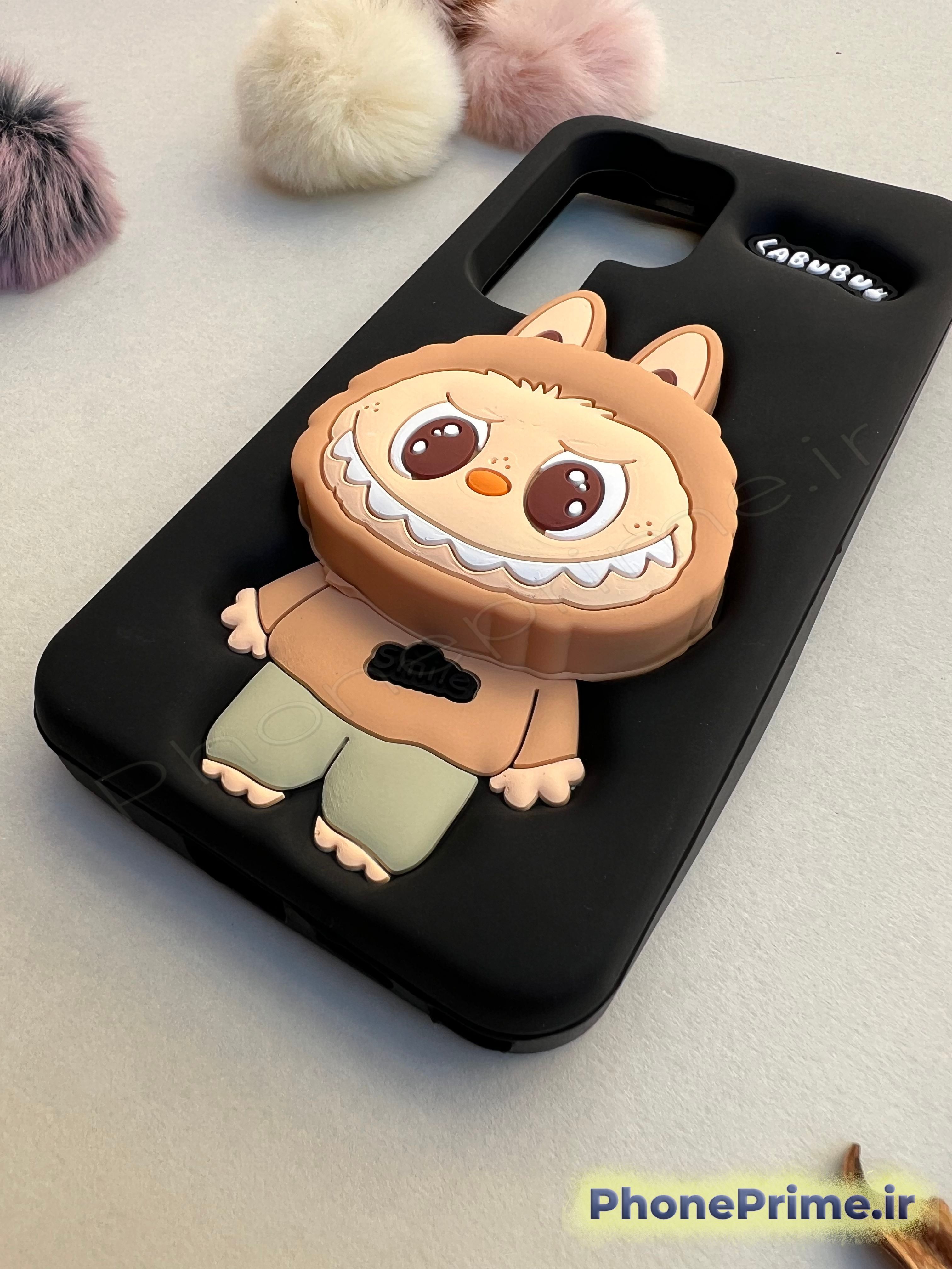 کاور لبوبو سامسونگ S23 Ultra رنگ کرم با چاپ برجسته  قاب دخترانه Lebobo S23 Ultra رنگ قهوه‌ای  قاب مشکی لبوبو S23 Ultra با محافظ دوربین