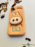 قاب Labubu A07 رنگ کرم با چاپ سهبعدی کاور فانتزی A07 مدل Labubu رنگ قهوهای قاب مشکی A07 با محافظ دوربین