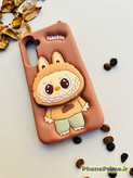 قاب Labubu سامسونگ A16 رنگ کرم کاور Labubu A16 رنگ قهوهای کاور مشکی A16 با چاپ برجسته