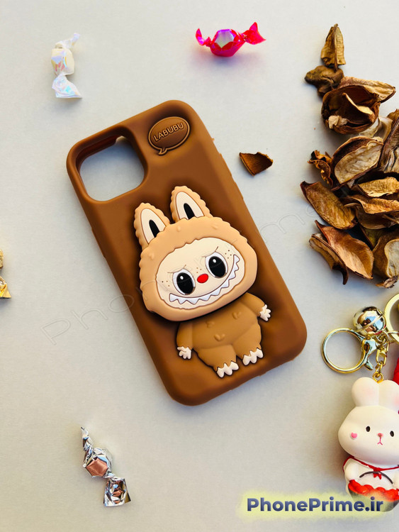 کاور لبوبو اورجینال مناسب آیفون 13 و 14 و 15 با طراحی سهبعدی فانتزی و بدنه ضدضربه TPU