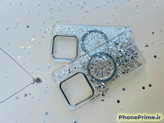 خرید کاور شفاف اکلیلی شاین مگسیف برای پوکو X3 | قاب پولکی نقرهای با دور لنز کرومی و محافظت فوقالعاده کاور شاین اکلیلی نوت 13 نقره ای