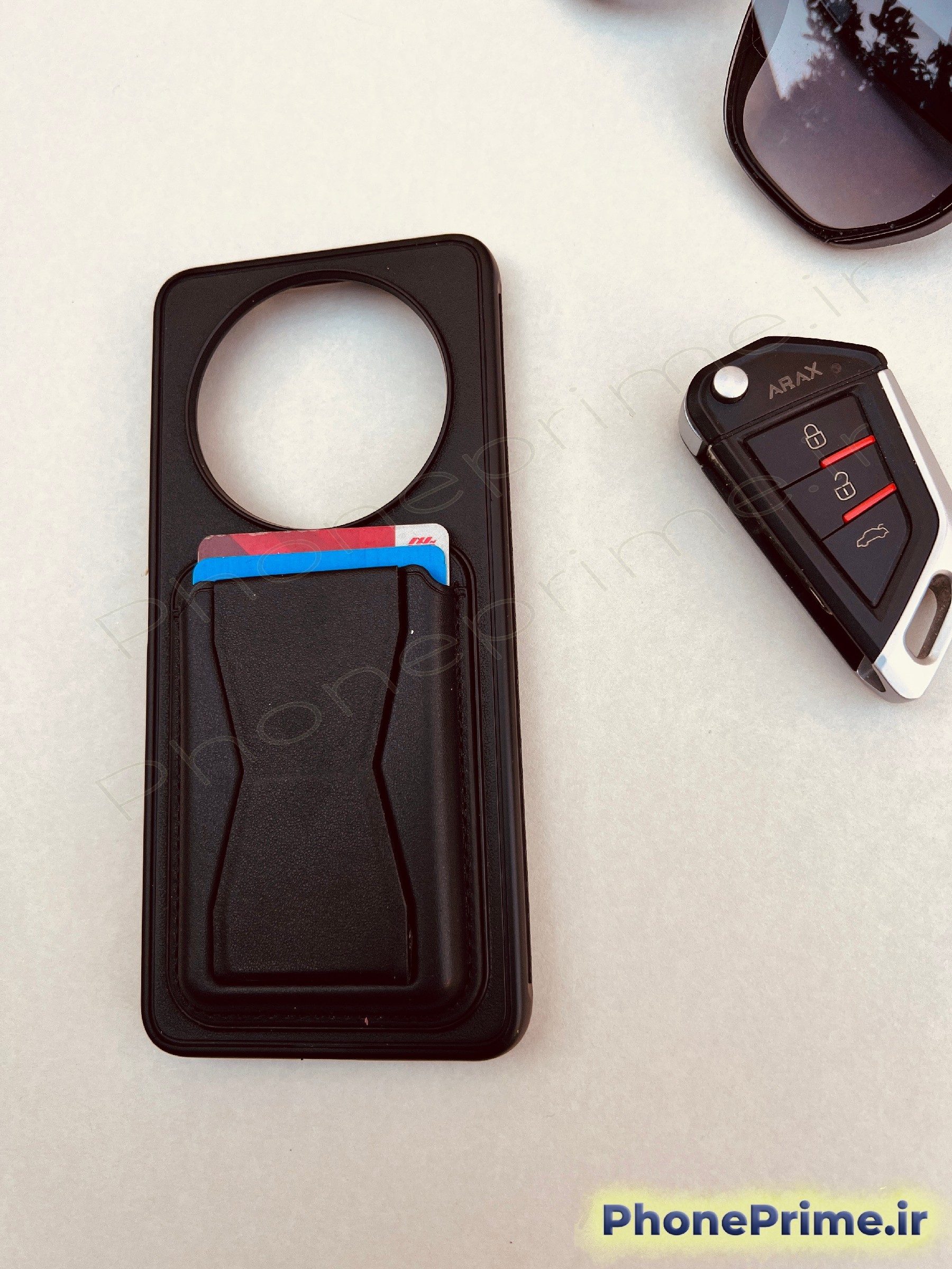 کاور چرمی ولت‌دار با جای کارت و قابلیت استند مخصوص Xiaomi Redmi A3 – چرم باکیفیت و محافظت کامل.