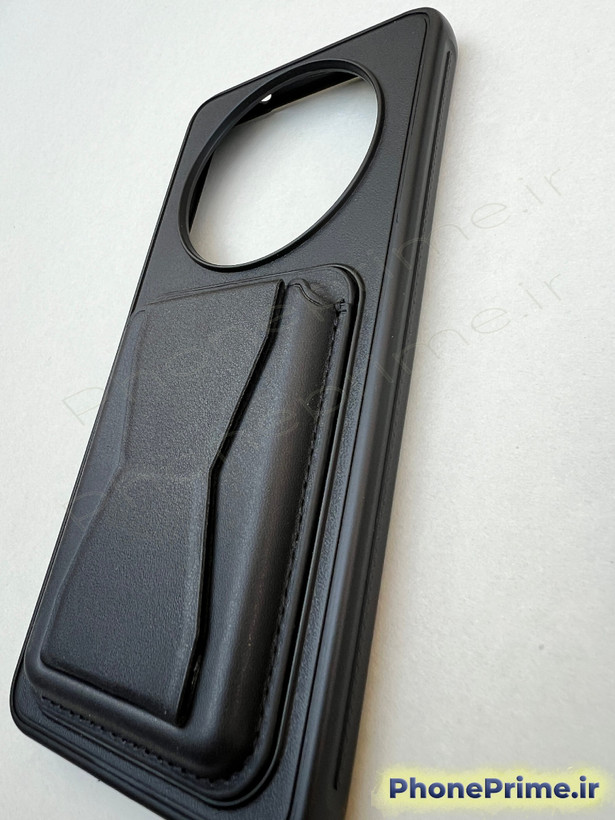 قاب چرمی ولتدار با جای کارت بانکی و قابلیت استند مخصوص Xiaomi Redmi 14C – جنس چرمی باکیفیت و محافظ ضدضربه.