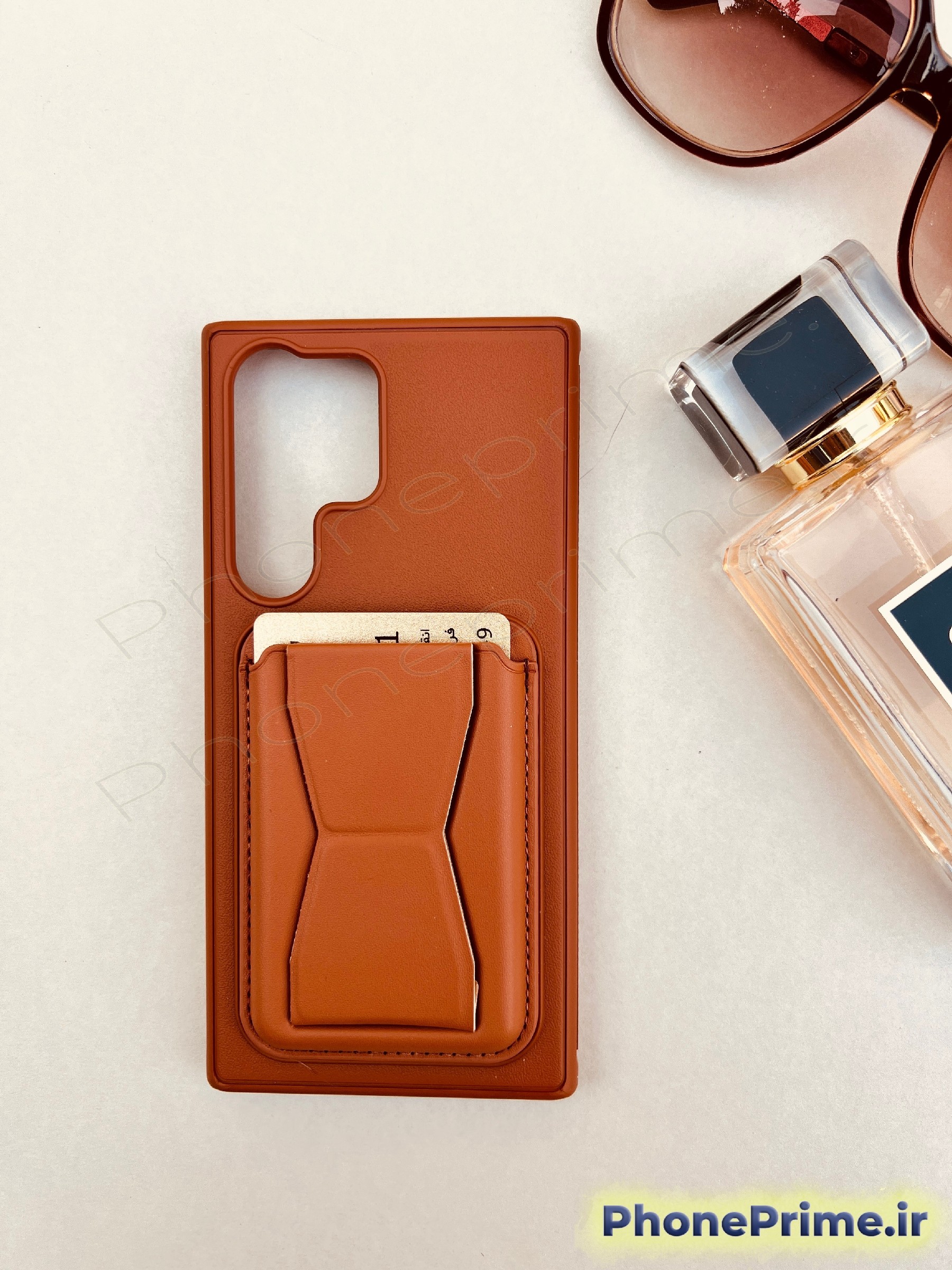 کاور ولت دار چرمی استند شو جاکارتی دار سامسونگ S25 ULTRA