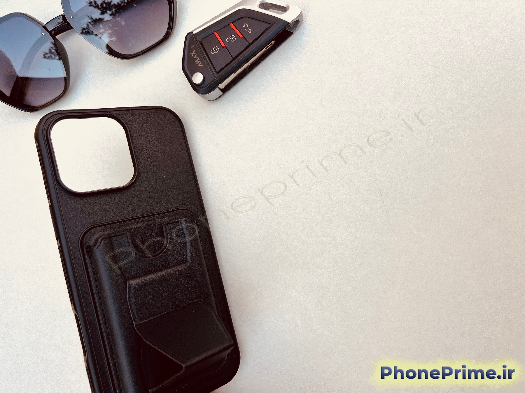 قاب چرمی با جای کارت redmi note 14