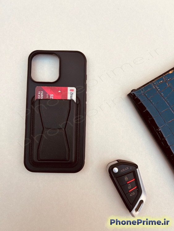 قاب چرمی با جای کارت redmi note 14