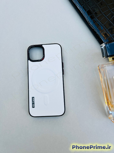 کاور چرمی سفید سفید آیفون 13 نرمال بسیار سبک و لاکچری