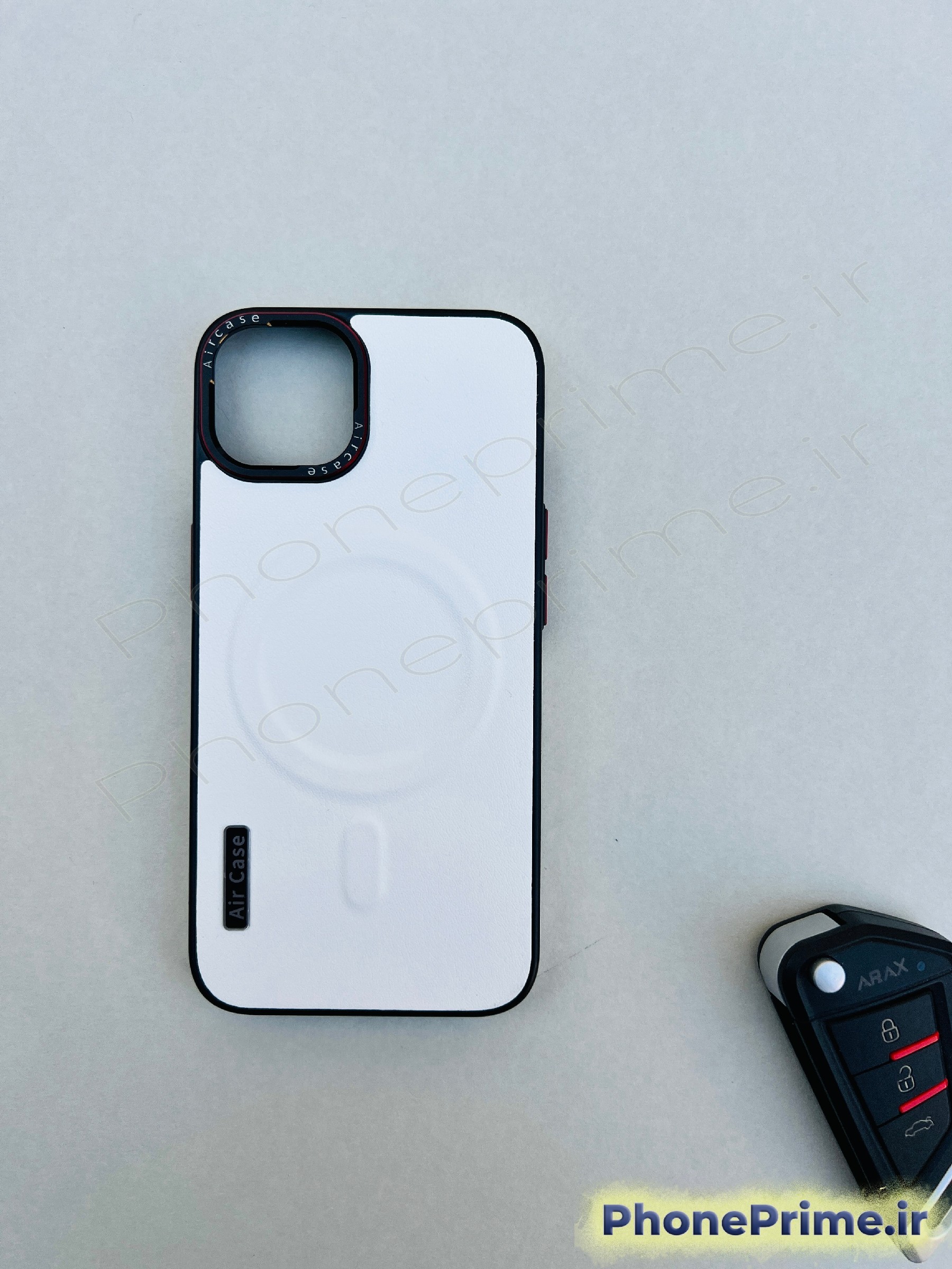 کاور چرمی سفید Air Case آیفون 15 پرومکس | قاب لاکچری