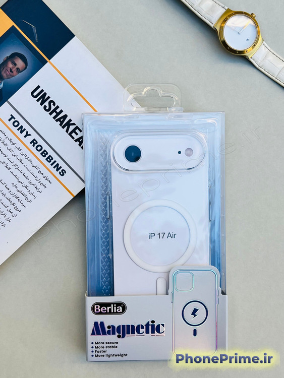 کاور شفاف مگسیف آیفون 17 – گارد ضد زردی اورجینال با شفافیت کریستالی و محافظ لنز