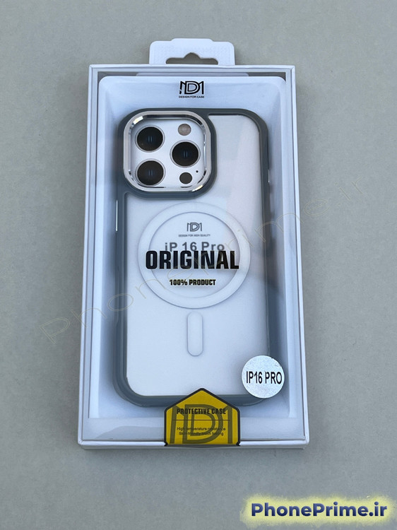 گارد ضد ضربه آیفون 16 پرو با فریم تیتانیوم ضخیم، پشت مات و مگسیف اورجینال