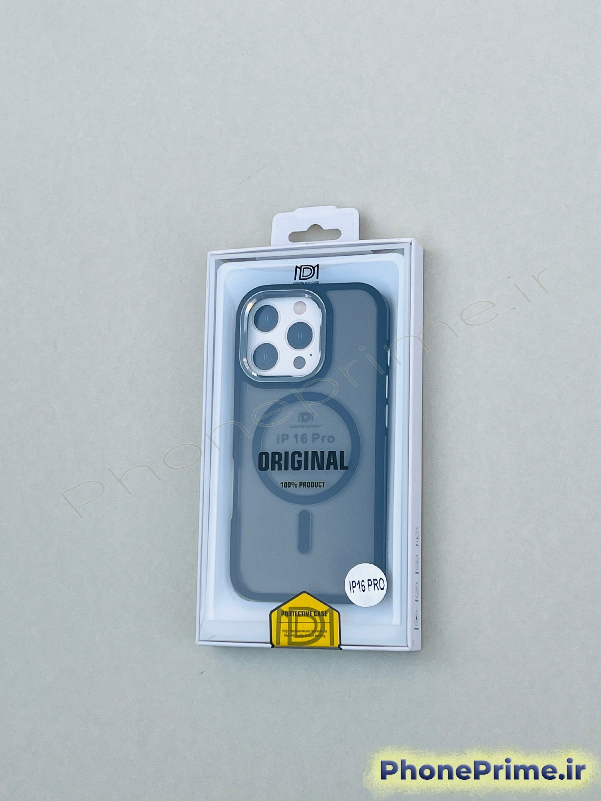 کاور مشکی مات با فریم لنز ثابت تیتانیومی فوق مقاوم برای iPhone 16 Pro – نسخه Ultra Protect با مگسیف اصلی