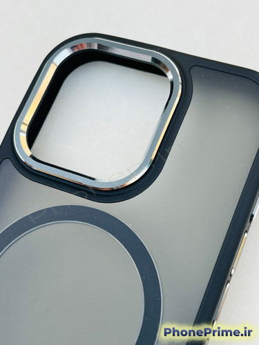 کاور مشکی مات با فریم لنز ثابت تیتانیومی فوق مقاوم برای iPhone 16 Pro – نسخه Ultra Protect با مگسیف اصلی