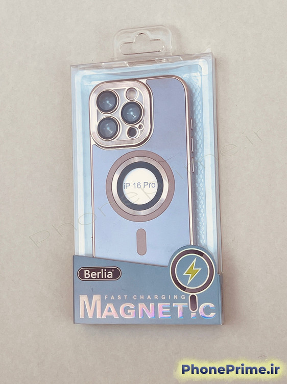 کاور فوق لوکس طلایی (Gold) مگسیفدار – محافظ لنز یکپارچه، بدون تغییر رنگ، فوقلاکچری – مخصوص iPhone 16 Pro