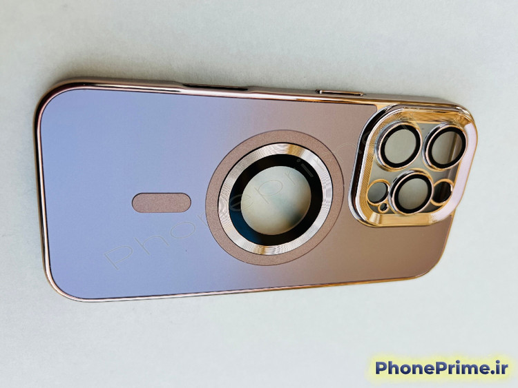 کاور فوق لوکس طلایی (Gold) مگسیفدار – محافظ لنز یکپارچه، بدون تغییر رنگ، فوقلاکچری – مخصوص iPhone 16 Pro