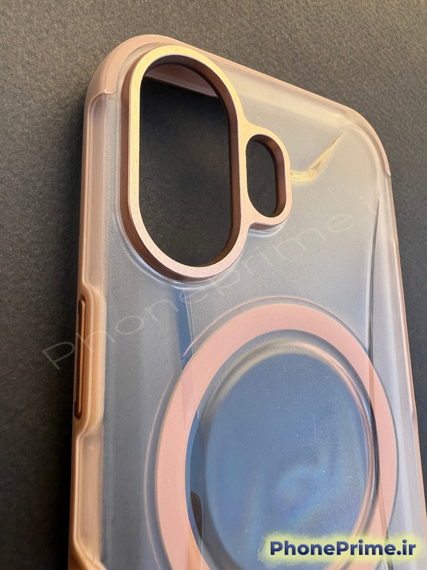 گارد مات کریستالی iPhone 16 با فریم محافظ لنز