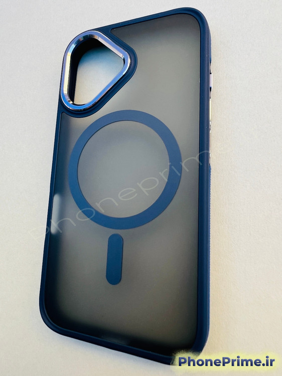 کاور سرمهای مات آیفون 16 با فریم تیتانیومی