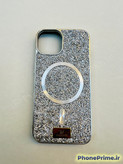 کاور طرح سوارسکی آیفون 13 سیلور – نمای پشت