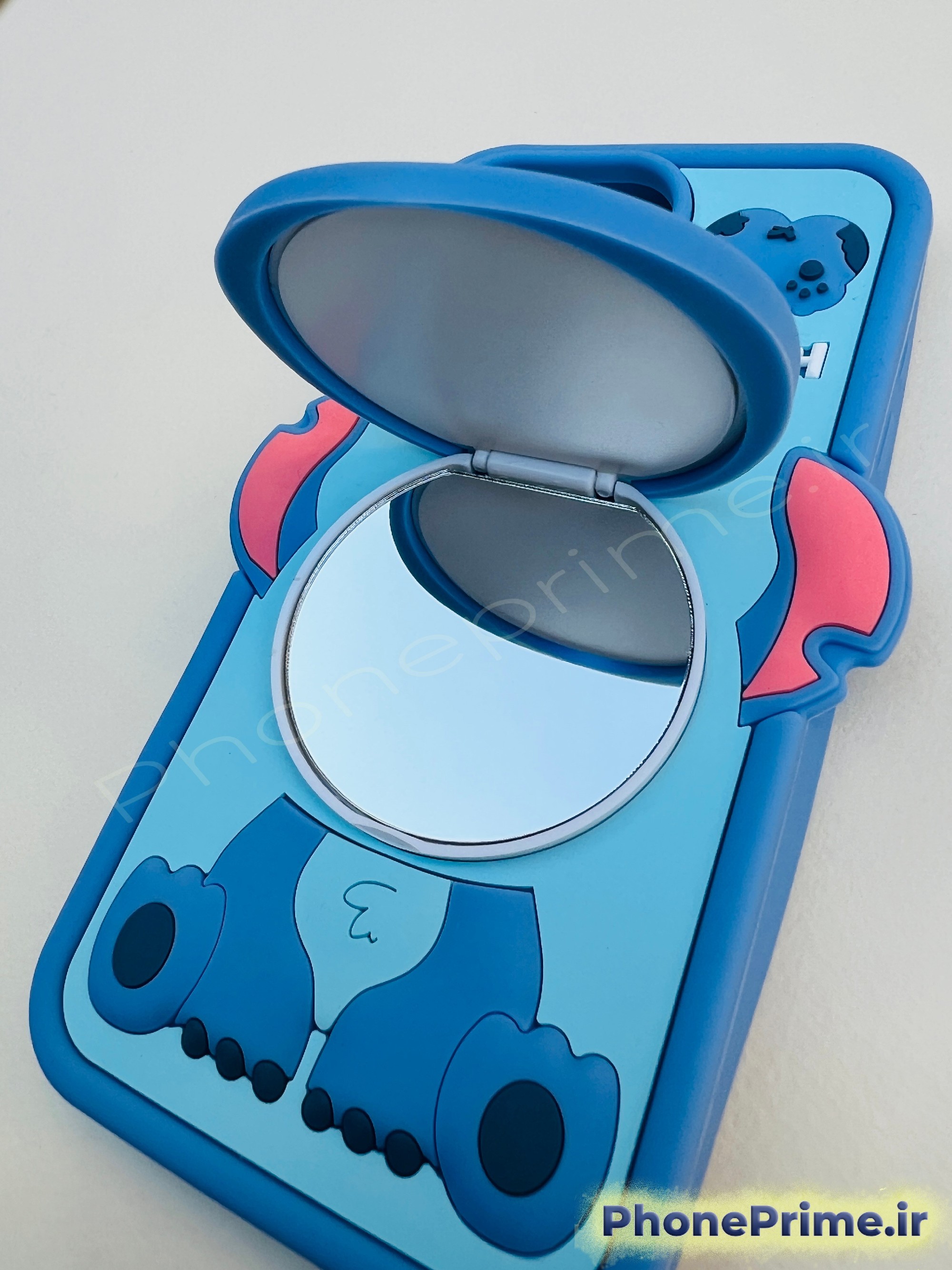 کاور عروسکی استیچ با آینه مخفی مناسب آیفون 13 پرو مکس