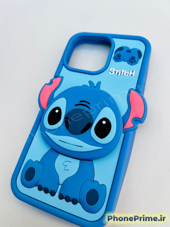 کاور عروسکی استیچ با آینه مخفی مناسب آیفون 13 پرو مکس
