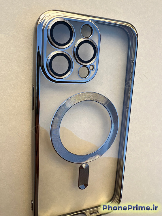 کاور شفاف تیتانیومی مگسیف دار برند برلیا برای آیفون 15 پرومکس