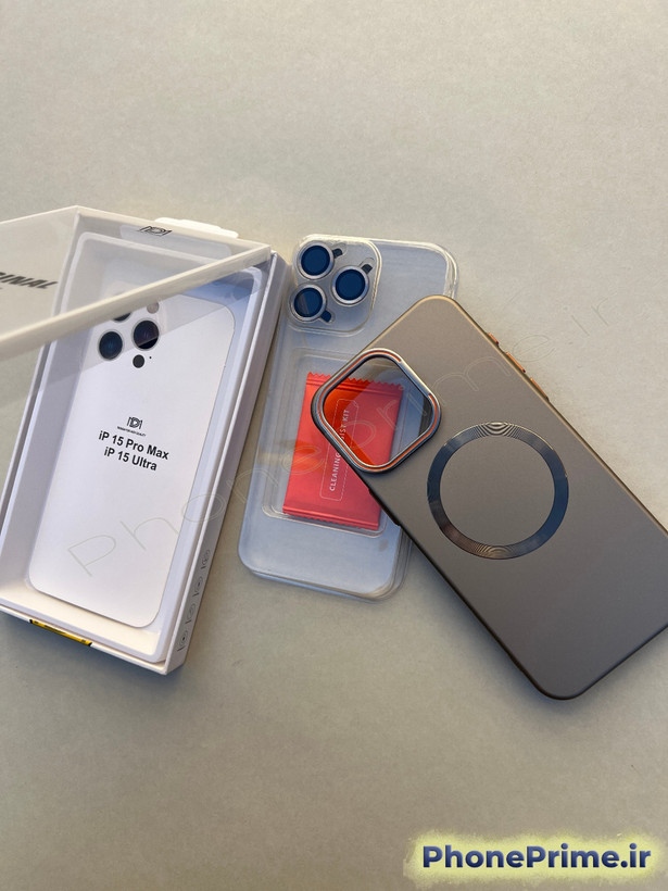 کاور طلایی مات آیفون 15 پرو مکس با مگسیف